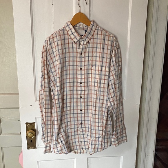 Izod Men's Multicolor Plaid Button-Down Shirt - Picture 1 of 5